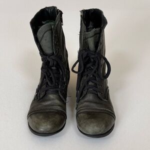 Steve Madden Troopa black leather combat boots sz8